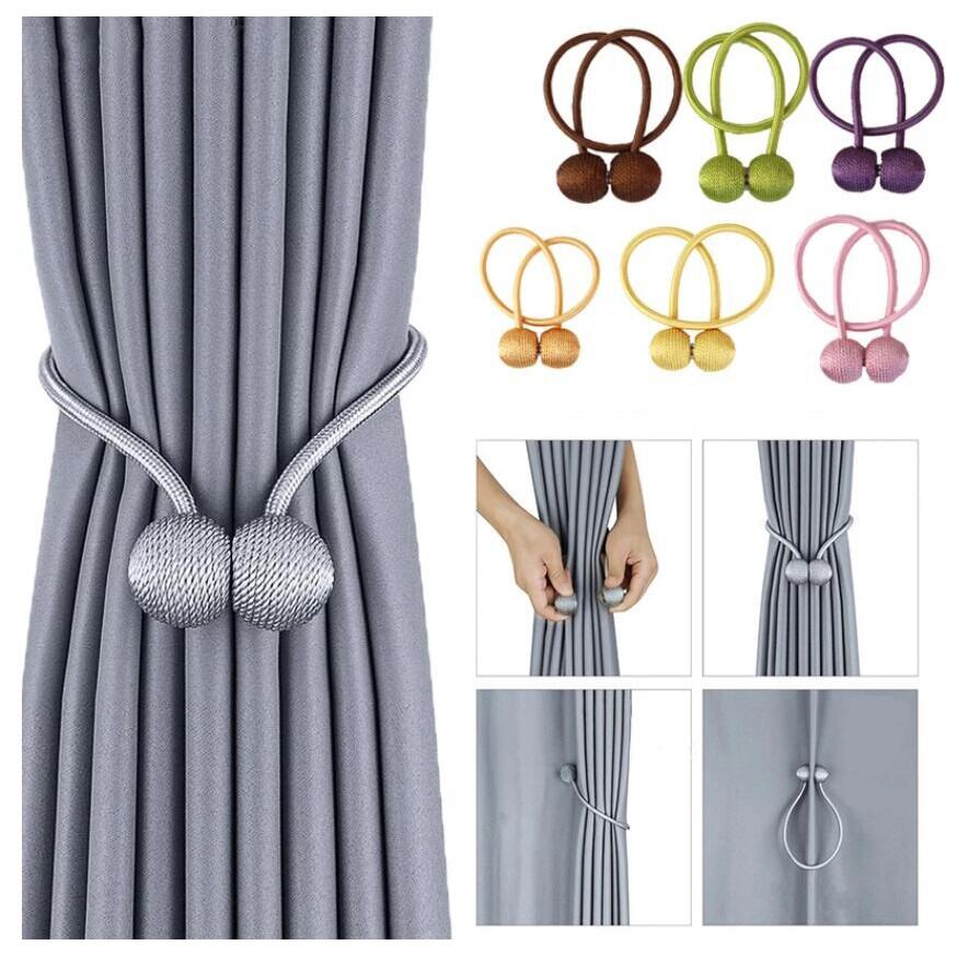 1PCS Magnetic Curtain Hooks Rope Buckle Tie Backs Holdbacks Home Decor 
