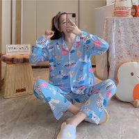 [COD]My Little Shop Pajamas เสื้อแขนยาวและกางเกงขายาว Melody Pattern Sanrio Followers และ Twin Stars