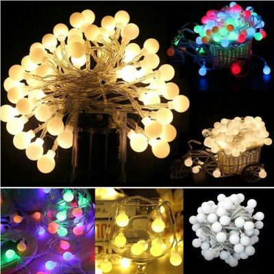 [YESPERY] 🎄Ready Stock🎄10/20/30/50 led Fairy LED String Lights Christmas Cherry Round Ball Bulbs Outdoor Wedding Party Multicolor Lamp#1