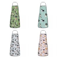 Kawaii Border Collie Dog Apron for Women Men Funny Pet Animal Adult Unisex Kitchen Chef Bib Tablier Cuisine Cooking Baking