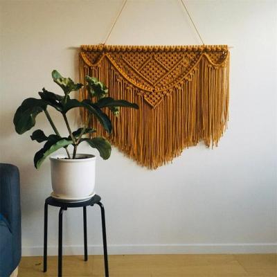 พรมแขวนผนัง Macrame ขนาดใหญ่โบฮีเมียนพรมผนังถักมือสำหรับการตกแต่งบ้านห้องนั่งเล่นของตกแต่งพื้นหลัง Dinding Kamar Tidur