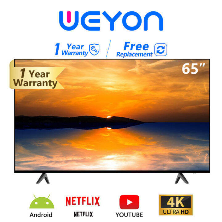 weyon-ทีวี-65-นิ้ว-สมาร์ททีวี-smart-tv-led-android-tv-4k-uhd-โทรทัศน์-wifi-youtube-netflix