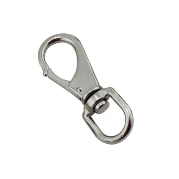 1PCS Single Square Swivel Eye Bolt Snap Hooks Stainless Steel 316 With 59mm  66mm 73mm 80mm For Keychain Buckle Straps Dog Leash