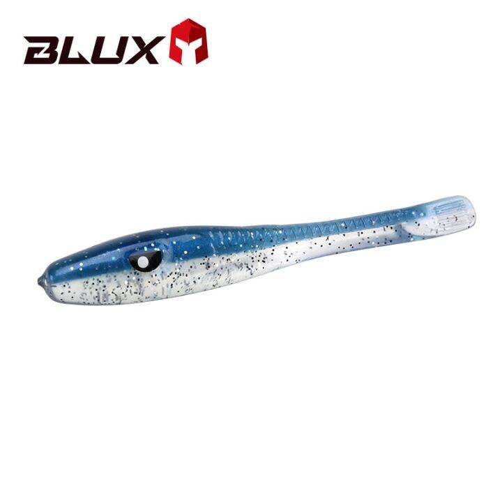 hot-blux-eel-80mm-8pcs-bag-soft-fishing-seabass-artificial-bait-silicone-worm-shad-needfish-saltwater-bass-tackle