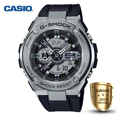 Casio G-Shock GST410 Men Sport Quartz Watch GST-410G  (49.3mm,ตัวเรือนสเตนเลสสตีล,สายสีดำ)