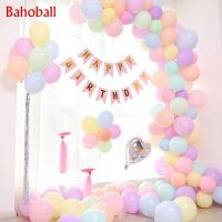 【Affordable variety of balloons】10/100ชิ้น5นิ้ว M Acaron บอลลูนเด็กอาบน้ำตกแต่งงานเลี้ยงวันเกิดตกแต่งงานแต่งงานบอลลูนพวงมาลัยโค้งชุด M Acaron สี