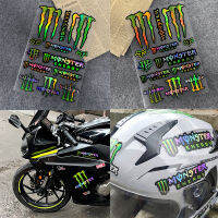 Stiker Motor ชุดสัตว์ประหลาดพลังงานรูปลอกเลเซอร์สติกเกอร์ตกแต่งร่างกายหมวกกันน็อคสีรุ้งอุปกรณ์เสริม