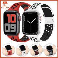 【CHUYANG SHOP】  ♙06:Sport Nike ตัวล็อกแบบผีเสื้อสายรัดสำหรับ Iwatch 38มม. 40มม. 41มม. 42มม. 44มม. 45มม. ซีรีย์7 SE 6 5 4 3ระบายอากาศสบายแบบปรับได้