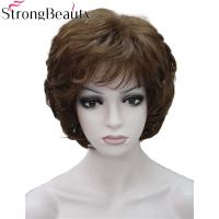 【CW】 Ladies Wigs Short Wavy Blonde Hair Synthetic Capless Wig 16 Colors