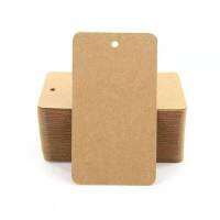 1000pcslot 4cmx7cm Blank garment bag Kraft paper Hang Tags Clothing paper swing Price tag