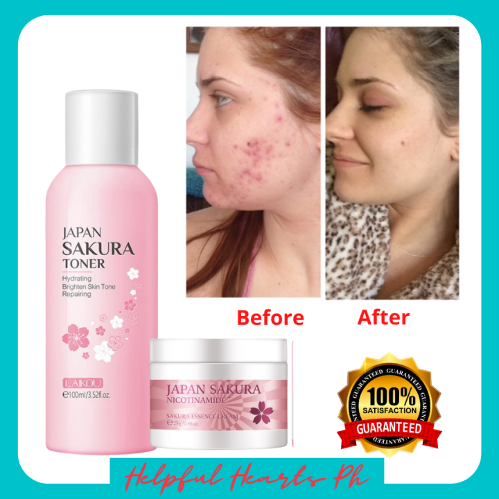 AUTHENTIC Japan Sakura Skin Care Set for All types Of skin Sensitive Skin Pimple and Acne