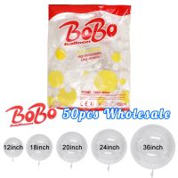 ✷✻ Wholesale 50Pcs Bobo Balloons High Transparent 1218202436 Clear Balloon Helium Inflatable For Wedding Birthday Party Baby Shower Decoration