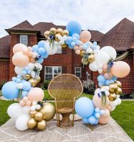 109pcs Balloon Garland Kit Peach Blue Wedding Decorations Party Supplies Home Decor DIY Baby Shower Birthday Party