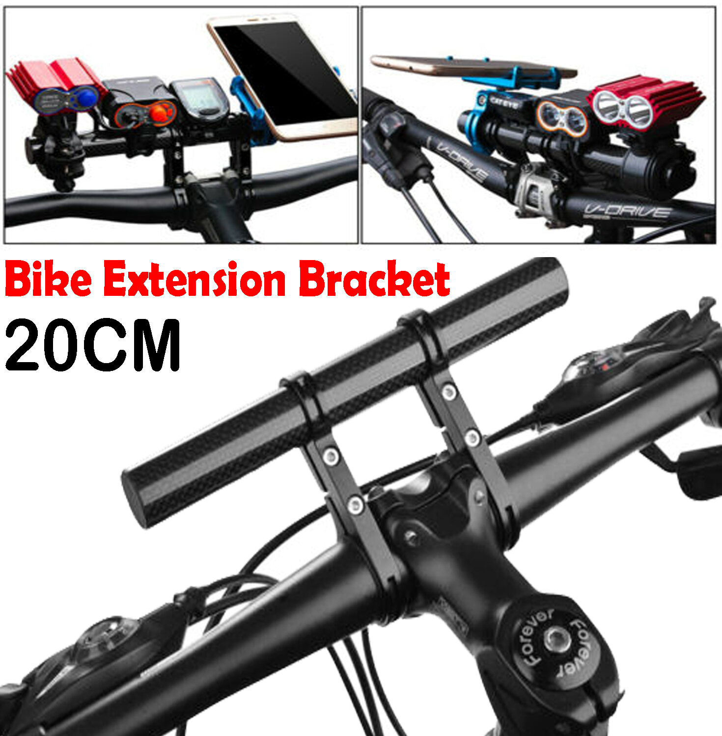 Handlebar Extension Mount Bike Bracket Extender Holder Bicycle Handle Bar Tool 