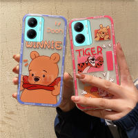 เคสใส่โทรศัพท์สำหรับ VIVO Y36 5G เคสโทรศัพท์ซิลิโคนนิ่มลายการ์ตูนหมีหมูน่ารักเคสด้านหลัง VIVOY36 2023