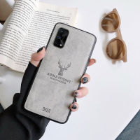 เคสโทรศัพท์สำหรับ Realme 7 5G,เคสหลังป้องกันรอยขีดข่วน TPU นิ่มผ้าลายกวางเอลก์สไตล์ย้อนยุคป้องกันรอยขีดข่วน360องศา