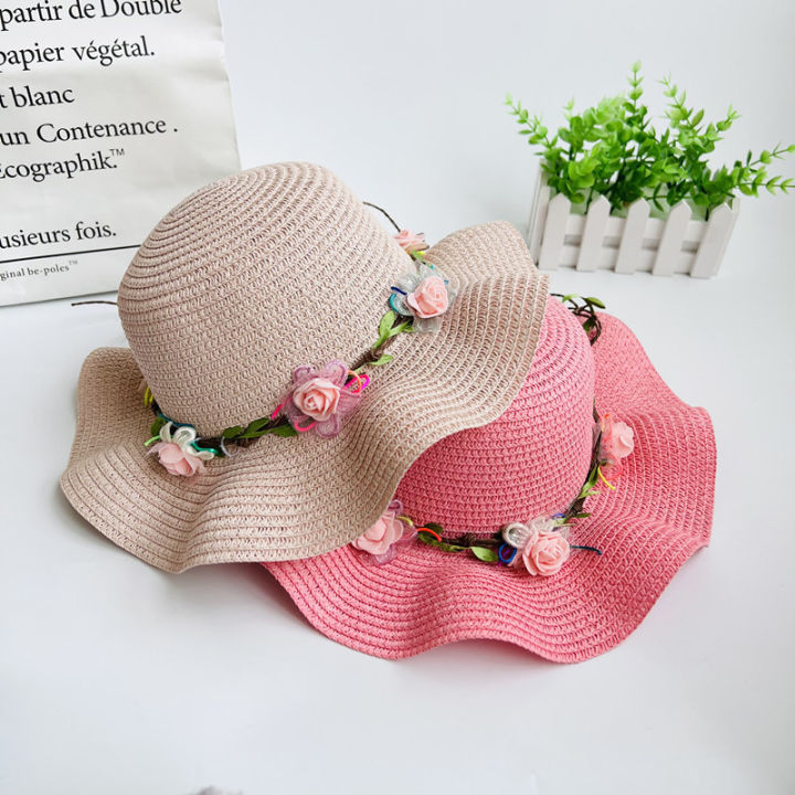 hot-fashion-summer-girl-hat-cap-floral-women-breathable-beach-hat-summer-hat-wide-brim-anti-uv-travel-beach-hat-female-chapeau-girls