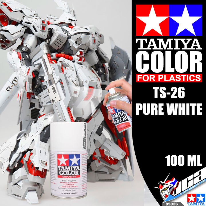 tamiya-85026-ts-26-pure-white-color-spray-paint-can-100ml-for-plastic-model-toy-สีสเปรย์ทามิย่า-พ่นโมเดล-โมเดล-vca-gundam