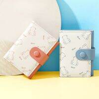 กระเป๋าที่เก็บของ PU Sampul Kartu นักเรียนน่ารักขนาดเล็กแบบสั้น Dompet Koin อเนกประสงค์