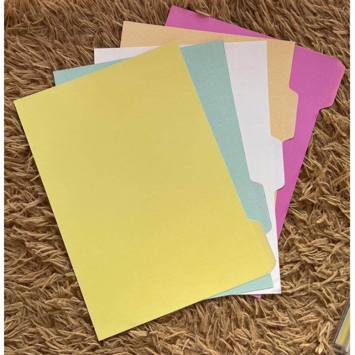 wyxk79 FILE TAB DIVIDER A4 SIZE BRISTOL BOARD 180 GSM 5 COLORS PRE SET