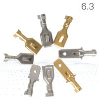 [HOT] 50PCS 6.3mm 6.3 Crimp Terminal Male Female Spade Connector Crimping terminals