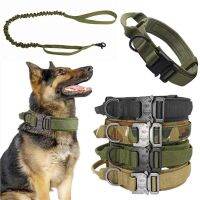 【CW】 Durable Tactical Dog Collar Leash Set Adjustable Military Pet Collar Leash Medium Large Dog German Shepherd Training Accessories