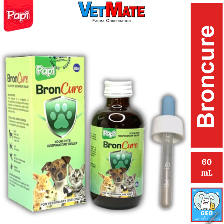 [GEO AGRIVET] Papi Broncure Cough & Cold Medicine for Pets (60ml