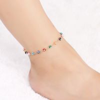 【CW】 Bohemia New Chain Anklet summer beach party evil eyes beads Ankle women  39;s gift