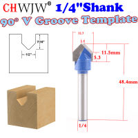 1pc 1/4－ก้าน 90 องศา V Groove Sign ตัวอักษร V-Groove V Grooving Router Bit－1/2－x 11.5mm－Chwjw