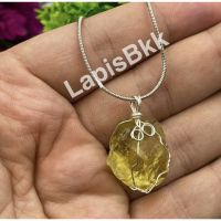 Natural Raw Lemon Quartz Pendant High Quality Wire Wrapped Handmade Pendant Rare Lemon Quartz Pendant for man and women.