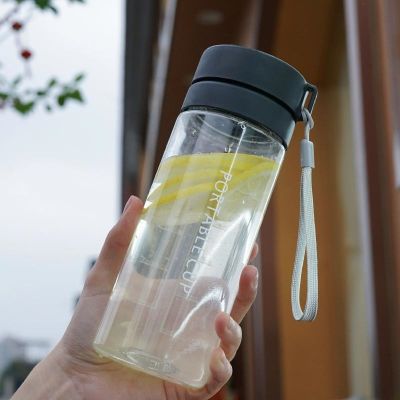 2023 New Fashion version Portable sports water cup large size mens and womens fitness large capacity simple and fresh summer anti-fall plastic water bottle