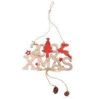 Christmas New Year Alphabet House Plate Christmas Hollow Decoration Door Hanging Pendant Christmas Ornaments Wooden Hanging 2019 xmas