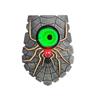 LED Halloween Decorations Doorbell Decor Light Glowing One-Eyed Spider Doorbell with Sound Party Decoration