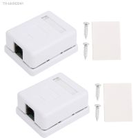 ☑✎☄ 2Pcs Cat6 RJ45 8P8C Surface Mount Box Single Port Desktop Information Network Junction Box Connector Wall Coupler Jack Adapter