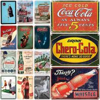 2023 Vintage Ice Cold Coca Cola Wall Poster Tin Sign Bar Pub Coffee Restaurant Home Decor Metal Plaq Size: 20cm X 30cm（Contact the seller, free customization）