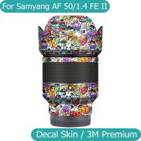 สติกเกอร์กล้องสำหรับ Samyang AF 50 F1.4 FE II ฟิล์มห่อไวนิลสติ๊กเกอร์ติดบนตัวเครื่องสติ๊กเกอร์ป้องกันเลนส์กล้อง50/1.4 50มม. 1.4 F/1.4 II สำหรับ Sony Mount