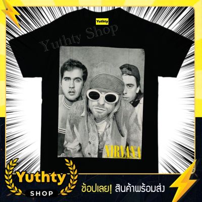 ใหม่ เสื้อวง NIRVANA COBAIN ขาวดำ เสื้อวินเทจ เสื้อทัวร์T-shirt เสื้อยืด ผ้าcotton100% ไม่มีตะเข็บข้าง ใส่ได้ทั้งชายและหญิง เสื้อแฟชั่น เสื้อวินเทจ90