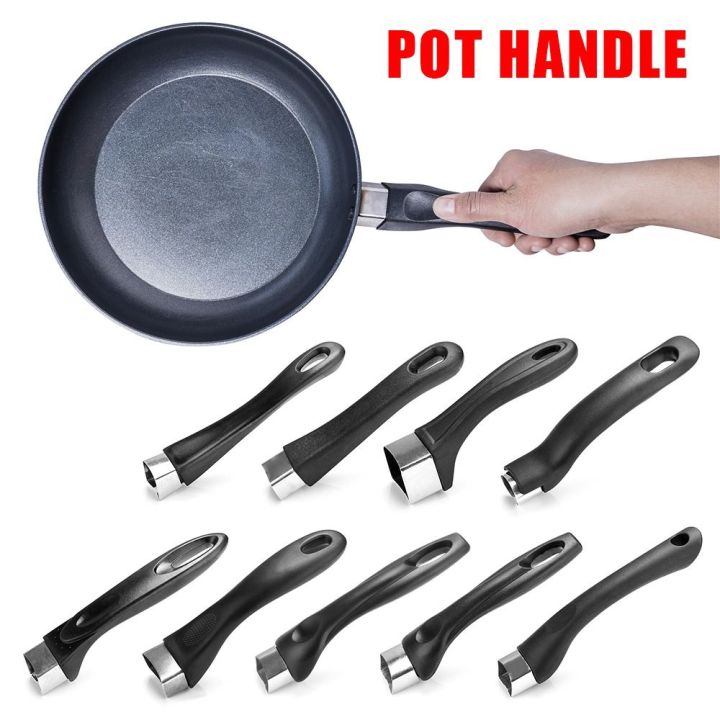 Cuticate Scald Long Handle Replacement Hand Grip Cookware Pans Replacement Grip Handle with 2 Screws Bakelite Pot Handle for Replacement, Size: 160 mm x 32 mm