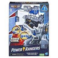 พาวเวอร์เรนเจอรส์ Dino Fury Blue Tricera Blade และสีดำ Stego Spike Zord Link Mix-And-Match สร้างระบบที่กำหนดเอง