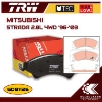 ผ้าเบรคหน้า TRW สำหรับ MITSUBISHI  STRADA 2.8L 4WD 96-03 (GDB1126)