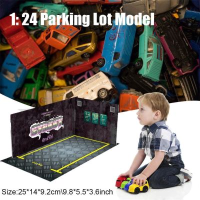1:32 Diorama Garage DIECAST MODEL CAR Miniature METAL ALL FOR CAR PVC Parking Space Collection Display Model Kit
