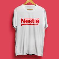เสื้อยืดแขนสั้น ผ้าฝ้าย พิมพ์ลายโลโก้ depepo Nestle สําหรับผู้ชาย  1I40