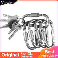 ?6PCS Carabiner Keychain No. 8 D-ประเภทอะลูมินัมอัลลอยBoldน๊อตยาวหัวเข็มขัดCarabinerพร้อมเกลียวล็อคสำหรับCampingตกปลาโหลดสูงสุด-แบริ่งน้ำหนัก50กก.,8*4.2ซม.