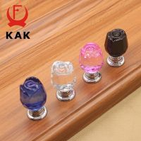 ✥ KAK Fashion Rose Crystal Handles Shoebox Cabinet Handles Closet Door Drawer Knobs Wine Cupboard Wardrobe Pulls Furniture Handle
