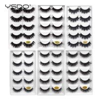 YSDO 5pairs mink eyelashes natural long 3d mink lashes hand made dramatic false eye lashes plastic cotton stalk makeup cilios G8