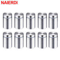 NAIERDI 10PCS Stainless Steel Glass Fasteners 19m Standoff Screws Acrylic Sign Standoff Mounting Advertising Gla. s Fixing Screw