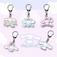 26สไตล์ Kawai อะนิเมะรูป Cinnamoroll Kuromi My Melody พวงกุญแจอะคริลิคจี้ Sanrio เด็กวันเกิดคริสต์มาส Gifts