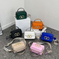 Portable small bag 2023 womens bag new light luxury Valentinoˉcamera bag ins fashion shoulder Messenger bag small square bag