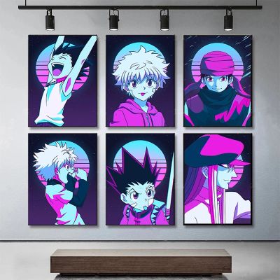 Japanese Anime Canvas Painting Hunter X Hunter Gon Freecss Killua Zoldyck Posters Print Mural Pictures Wall Art Home Decor Gifts