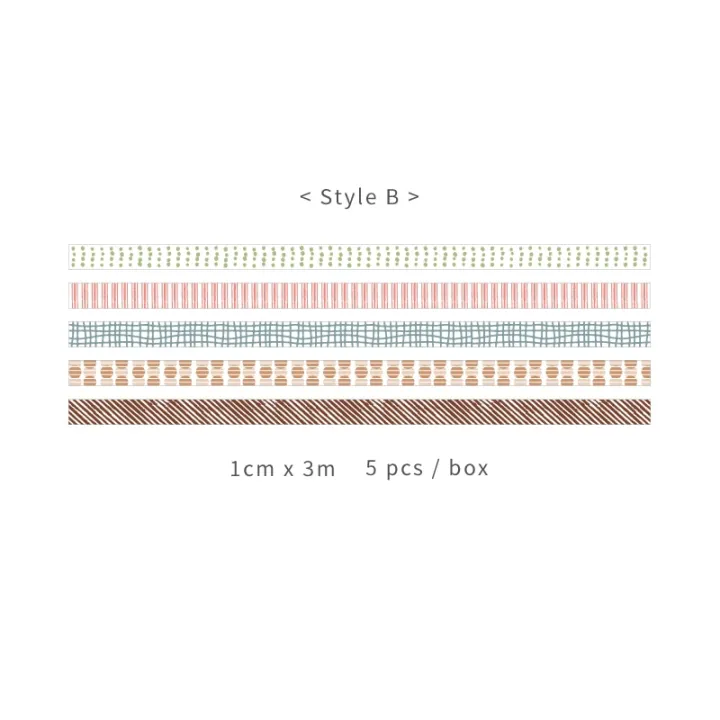 Mr.paper 5ชิ้น/กล่อง8 Design Salt Forest Series Spots Color Scrapbook